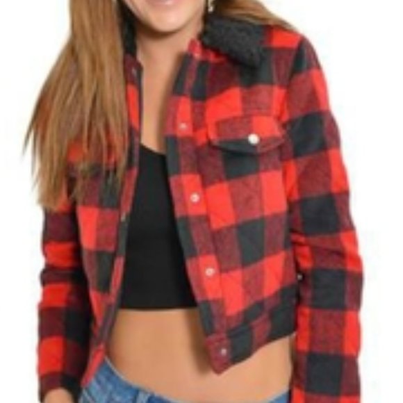 Jack by BB Dakota Cicily Buffalo Plaid Jacket Size S - Picture 2 of 4
